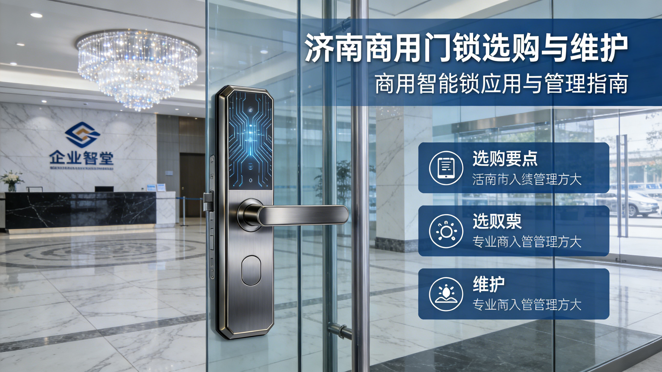 济南商用门锁选购与维护，商铺/公司安全首选攻略|开锁换锁智能锁18888335500