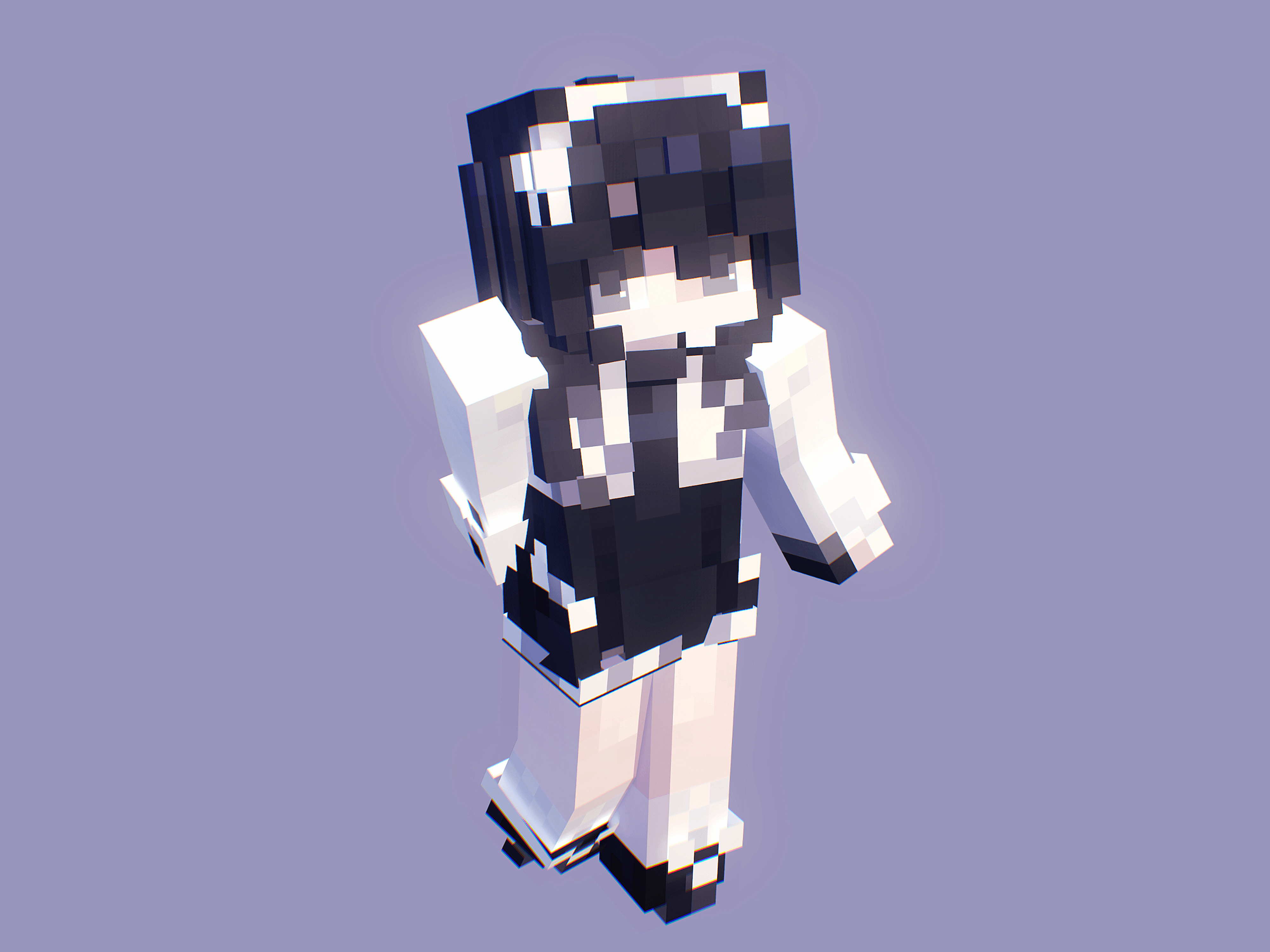 Jpop✦Black&White Minecraft Skin