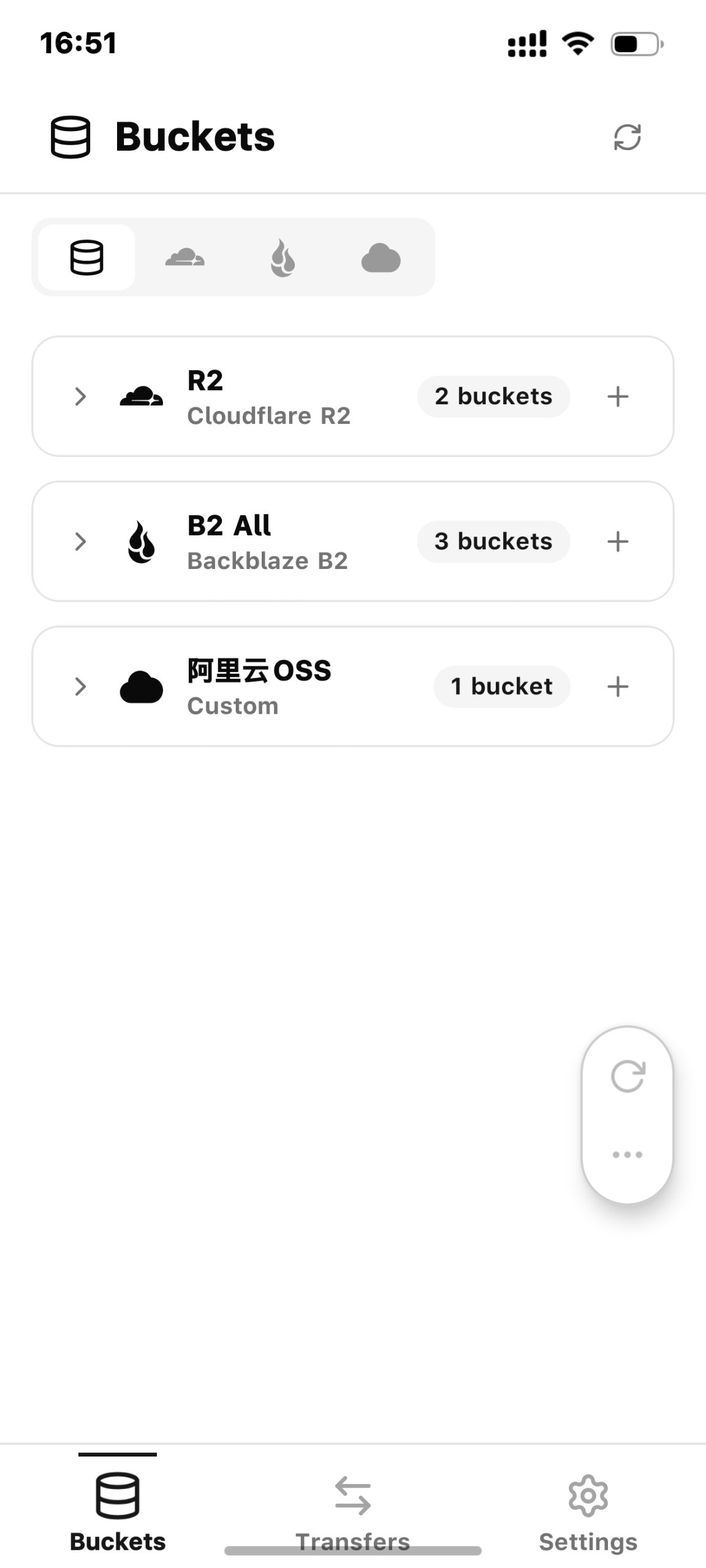 buckets