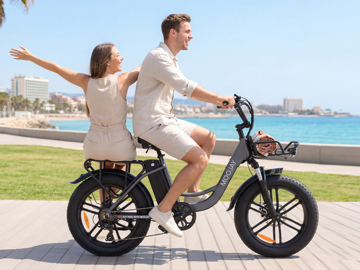 E-bike in action near park