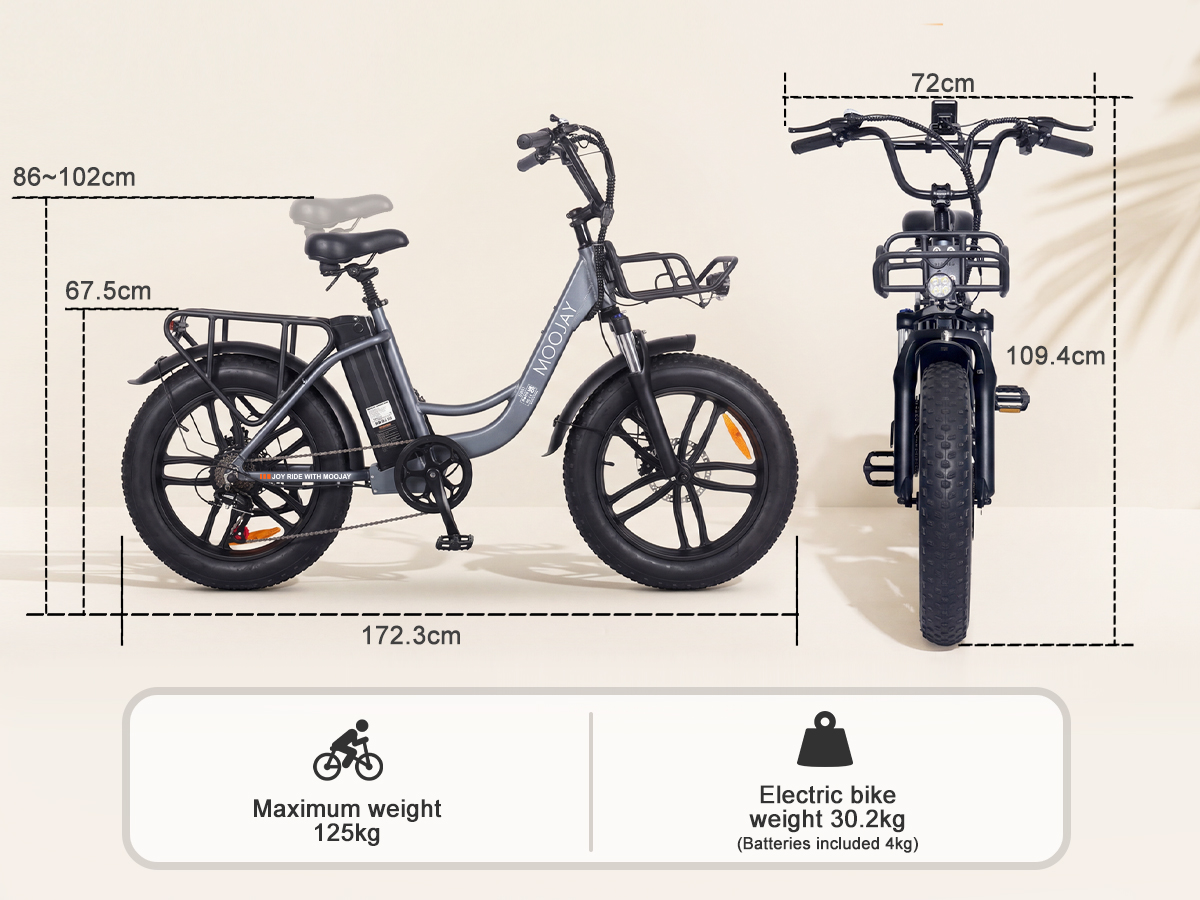 Detailed Dimension Map Profile of Commuter Bike
