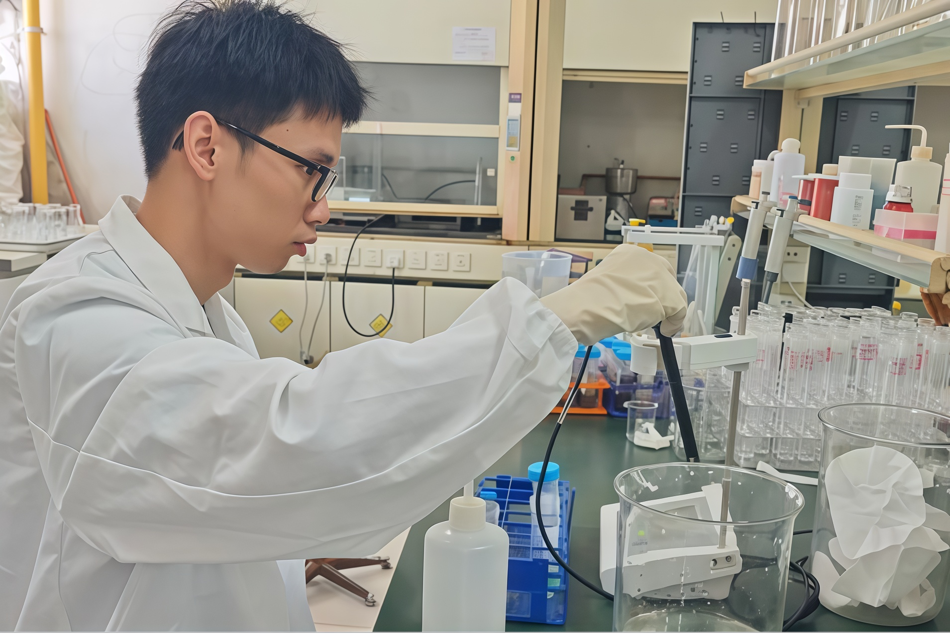 实验室研测土样,精准助力科学种茶。罗兆伟 供图