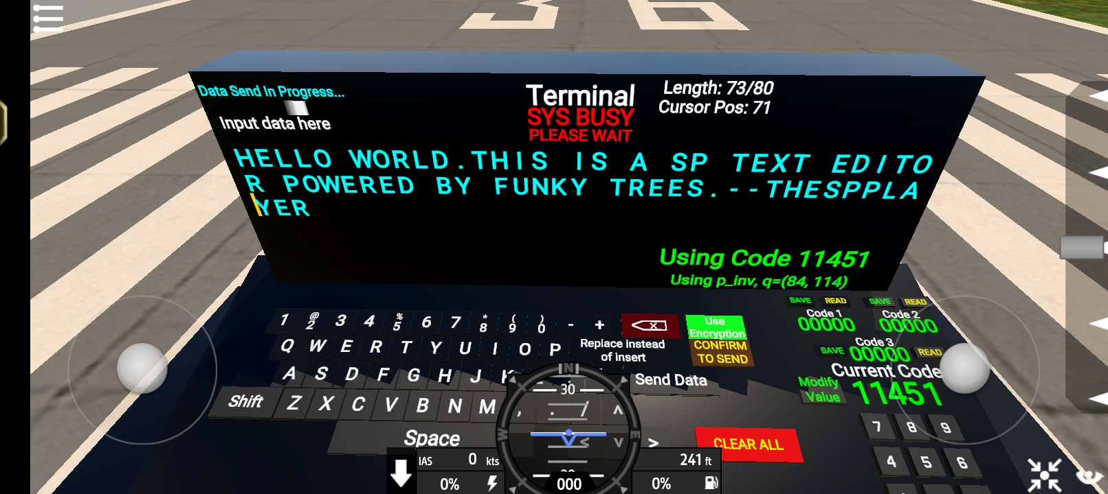 SimplePlanes | Funky Trees text editor in progress!