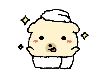 奶黄小狗穿着浴袍浴帽 拍拍自己的脸（美美护肤 享受中）.gif