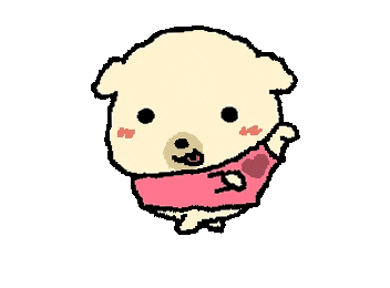 奶黄小狗抬起手臂 腋下是心形汗渍.gif