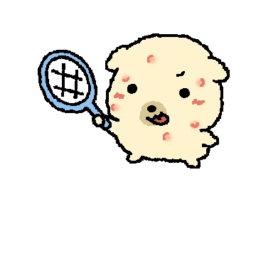 奶黄小狗被咬的满头是包 挥舞电蚊拍.gif