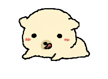 奶黄小狗累瘫在地上起不来.gif
