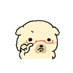 奶黄小狗戴着眼镜严肃sayno.gif