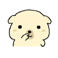 奶黄小狗挠鼻子 吐鼻涕泡泡.gif