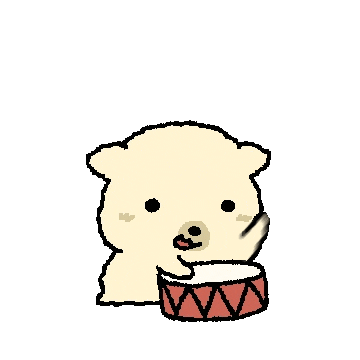 奶黄小狗击鼓.gif