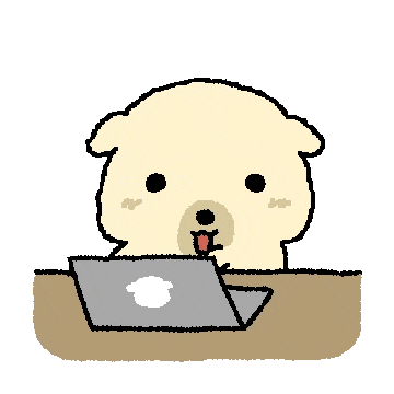 奶黄小狗摇摇晃晃敲打电脑键盘.gif