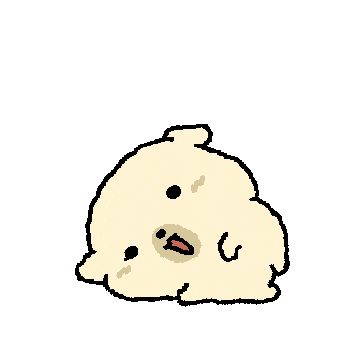 奶黄小狗在地上蹭蹭.gif