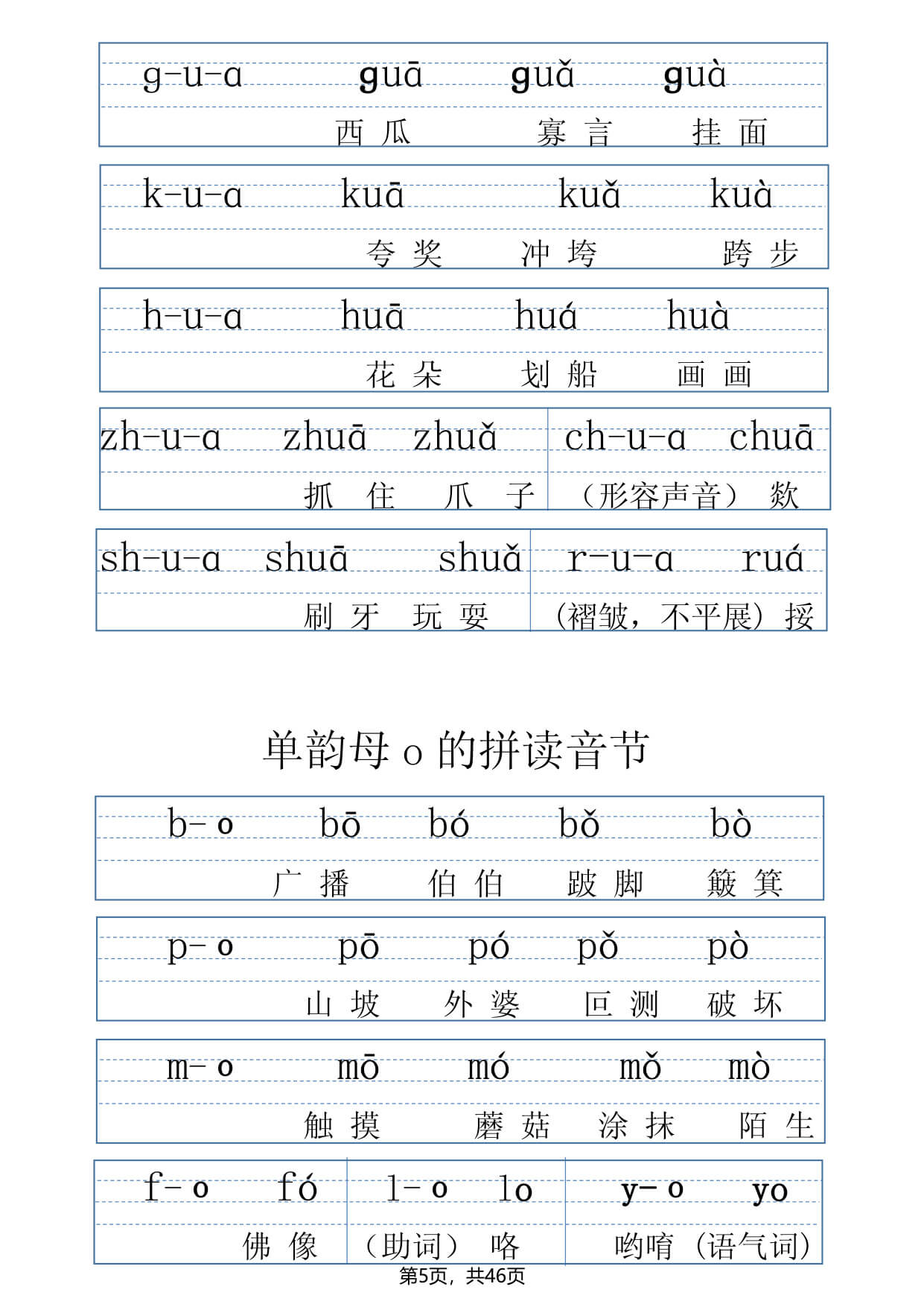 一年级上册语文拼音表拼读训练（全46页）-5.jpg