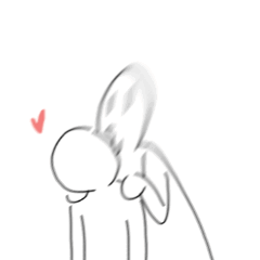 一个小人疯狂亲另一个小人（简笔画小人，动图）.gif