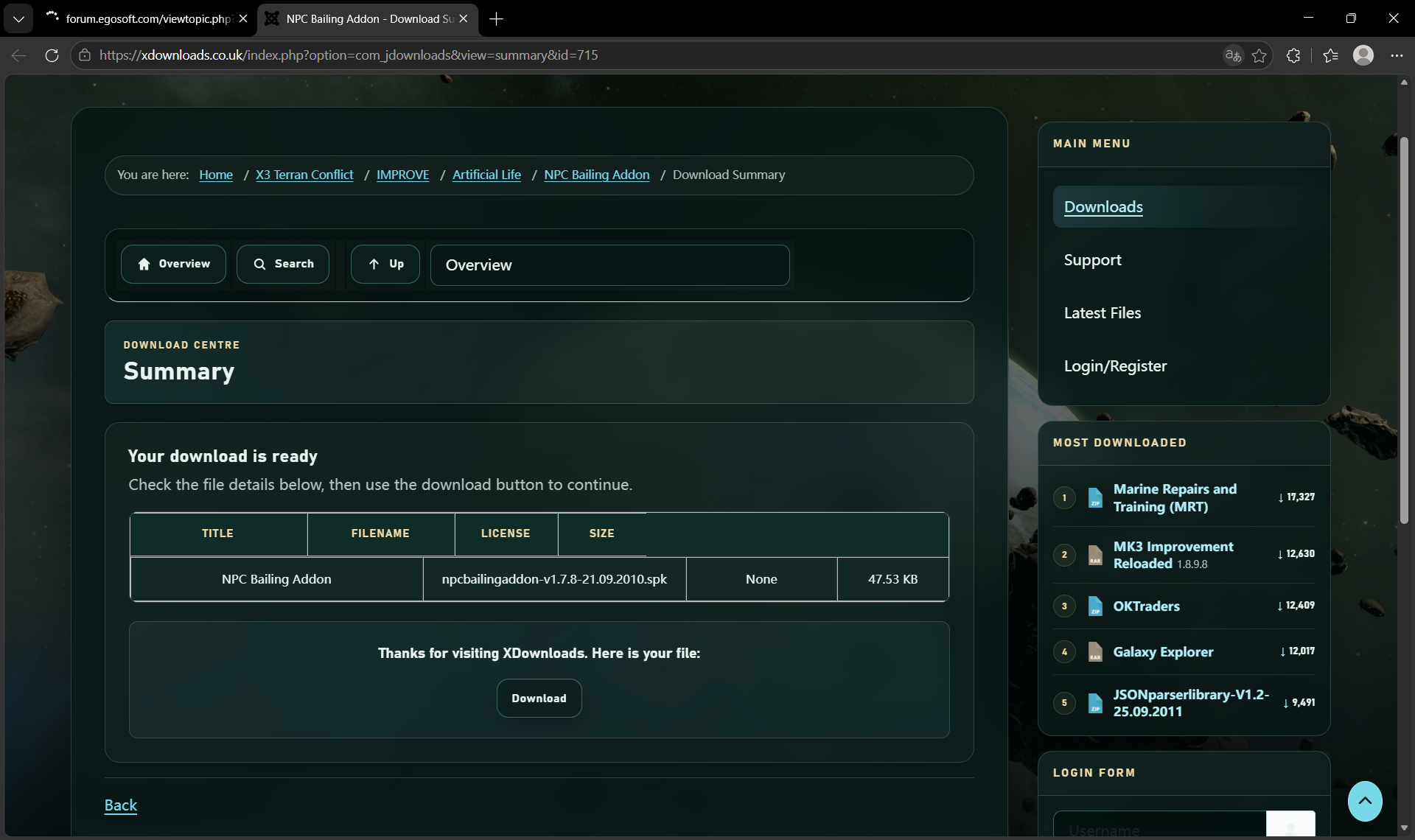 NPC Bailing Addon - Download Summary 和另外 1 个页面 - 个人 - Microsoft Edge 2026_8_29 14_05_30.png