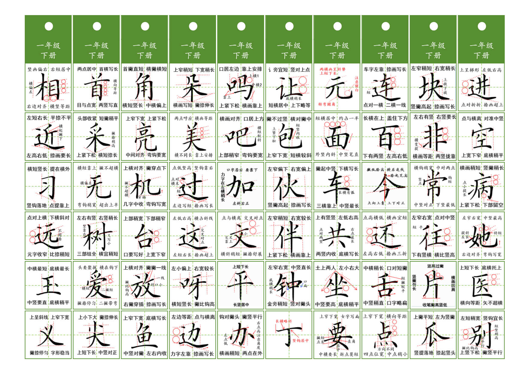 一年级（上）语文同步精讲字卡（共6页）-5.jpg