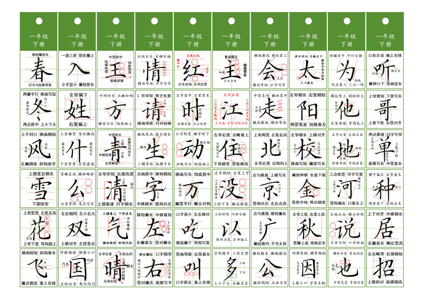 一年级（上）语文同步精讲字卡（共6页）-3.jpg