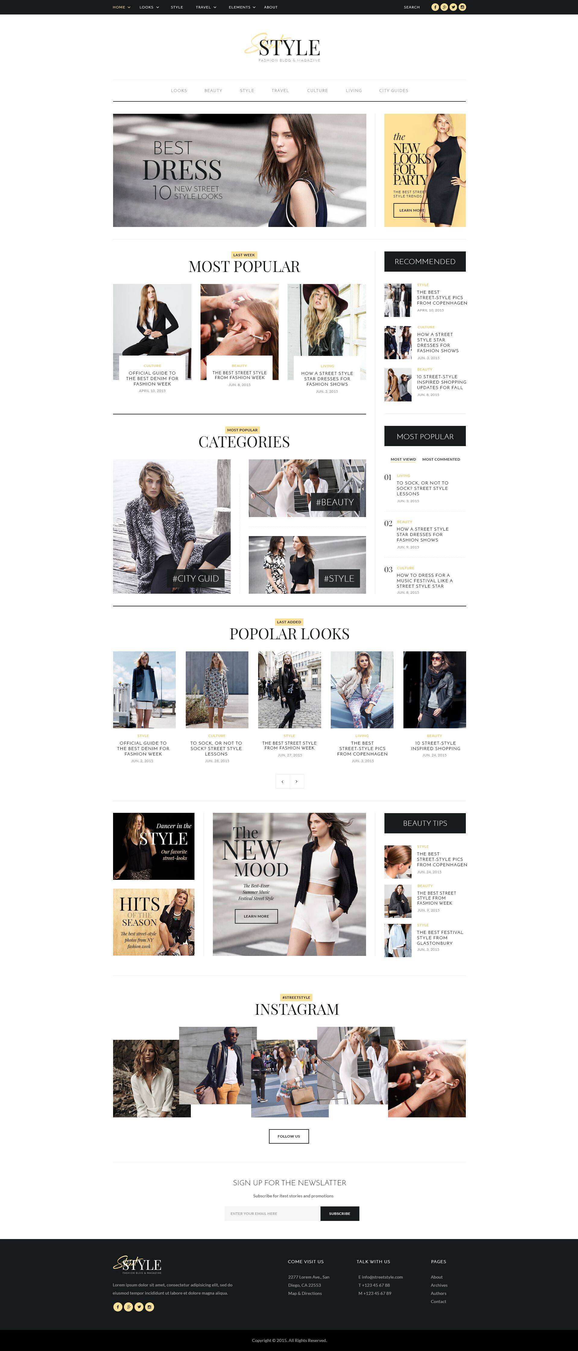 WordPress主题Street Style 2.5.0 潮流时尚|品牌设计|健康生活博客模板 - 图片3