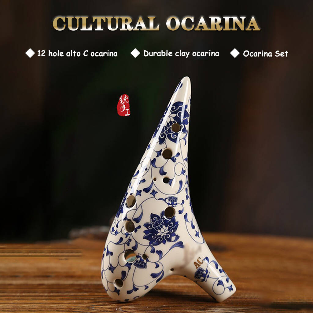 Ocarina 12 Hole alto C key Single Chamber Wind Music Instrument Gift Collectible (4).jpg