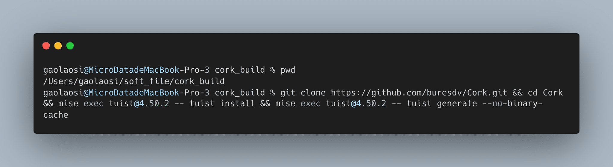 Homebrew GUI 管理软件 Cork 自编译教程